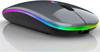 Mouse Sem Fio USB Recarregável RGB Led
