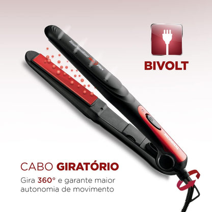 Prancha Alisadora Tourmaline Ion Plus, Mondial, Vermelho/Preto, 30W, Bivolt - P-11