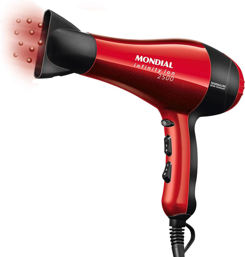 Secador Infinity 2500, Mondial, Vermelho/Preto, 1900W, 110V