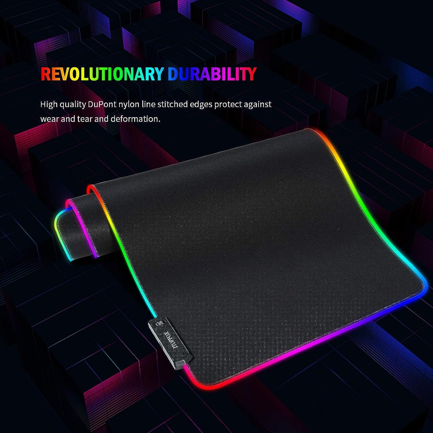 Mouse Pad USB Grande RGB Led Antiderrapante