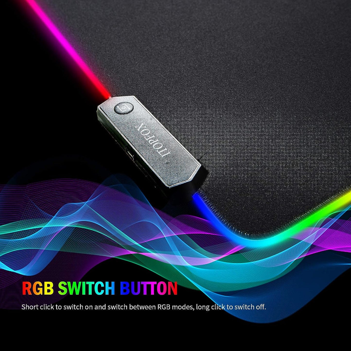 Mouse Pad USB Grande RGB Led Antiderrapante