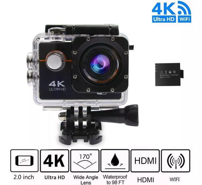 Câmera Filmadora Hd 4k Wi Fi Mergulho Capacete Bike Ciclismo