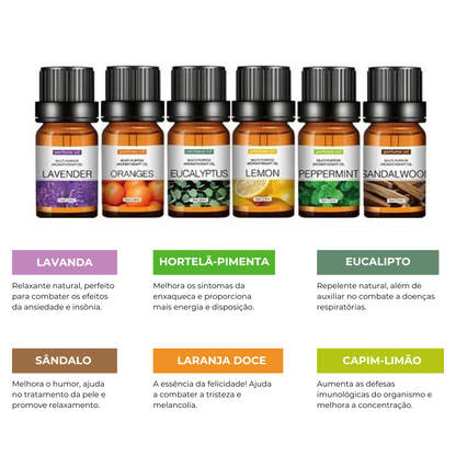 Kit Óleos Essenciais MORITA - 6 unidades
