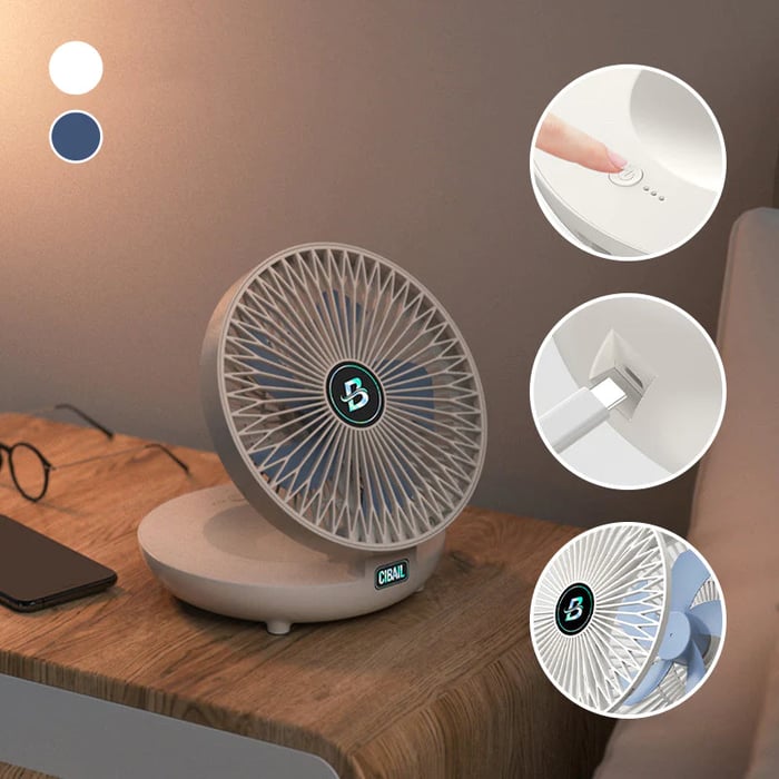 Mini Ventilador Power Fan 3 em 1 - Dobrável, Portátil, Bateria Duradoura e Potente + FRETE GRÁTIS