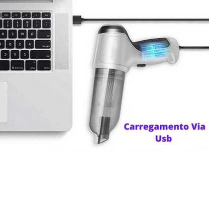 Aspirador de Pó Sem Fio Turbo Speed - Remove pelos, poeira e sujeira do carro e casa + BRINDES GRÁTIS 🎁 - Lojas Tarimo