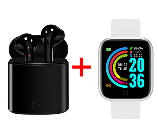 Smartwatch Inteligente + Fone Sem Fio Bluetooth