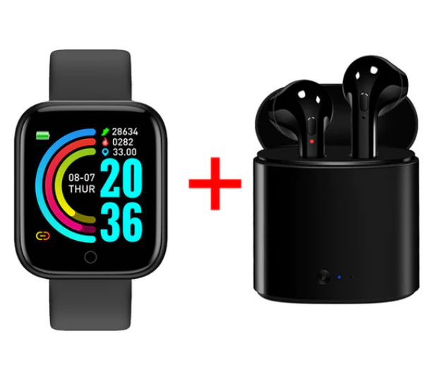 Smartwatch Inteligente + Fone Sem Fio Bluetooth