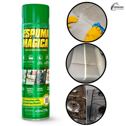 Spray de Espuma Mágica Pro Max™ - Remove Manchas, Multiuso com Limpeza Profunda + BRINDE EXCLUSIVO - Fusion Express