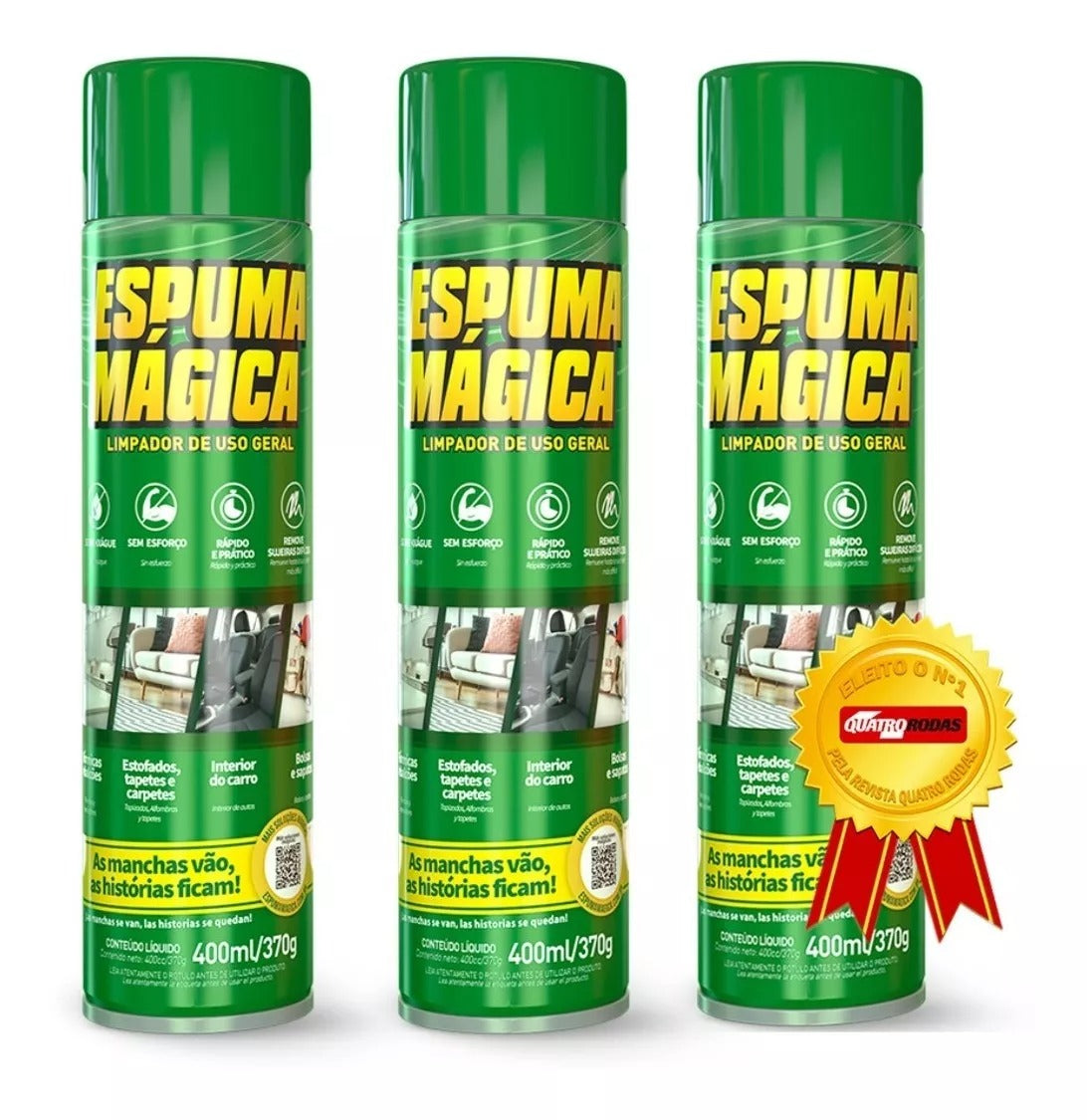 Spray de Espuma Mágica Pro Max™ - Remove Manchas, Multiuso com Limpeza Profunda + BRINDE EXCLUSIVO - Fusion Express