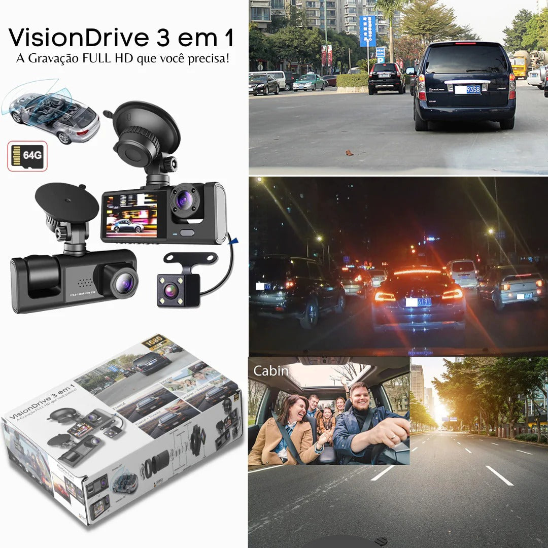 VisionDrive 3 em 1 - Gravação FULL HD 3 em 1 - Fusion Express